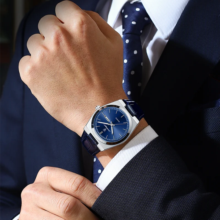 MONTRE POEDAGAR AVEC BRACELET EN CUIR L'Élégance Intemporelle des Hommes qui Ont du Goût (Copie)