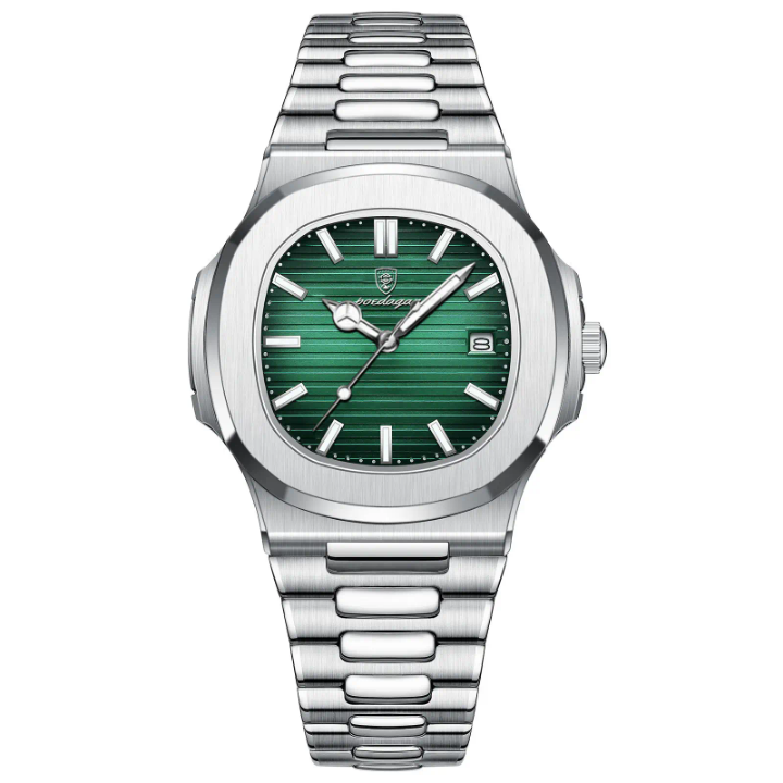 Montre Homme Acier Cadran Bleu, Style et Luxe