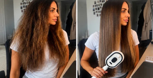 Fini les cheveux électriques et indomptables : une brosse qui hydrate, lisse et masse votre cuir chevelu en une seule étape.